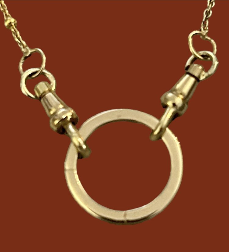 Round connector 14 crt gold