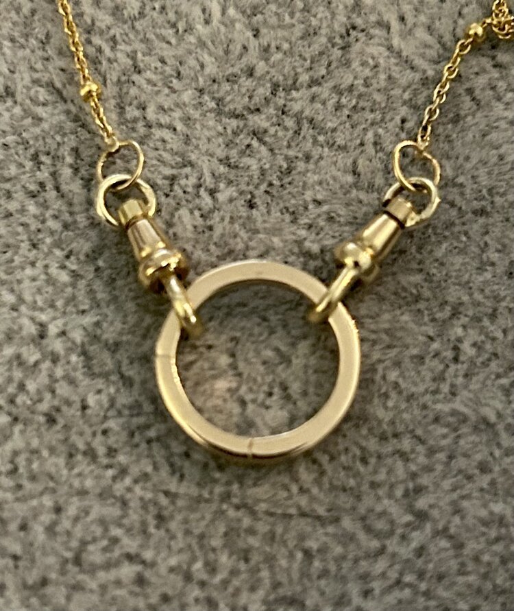 Round connector 14 crt gold