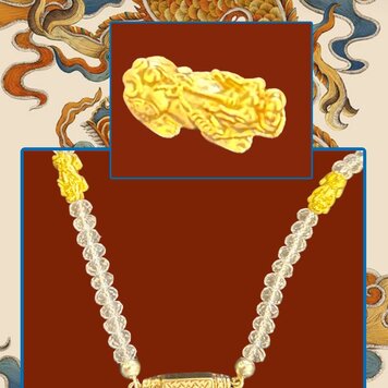 Protect your magic dragon necklace 22crt quartz and 14 crt Protect your magic dragon necklace 22crt quartz and 14 crt