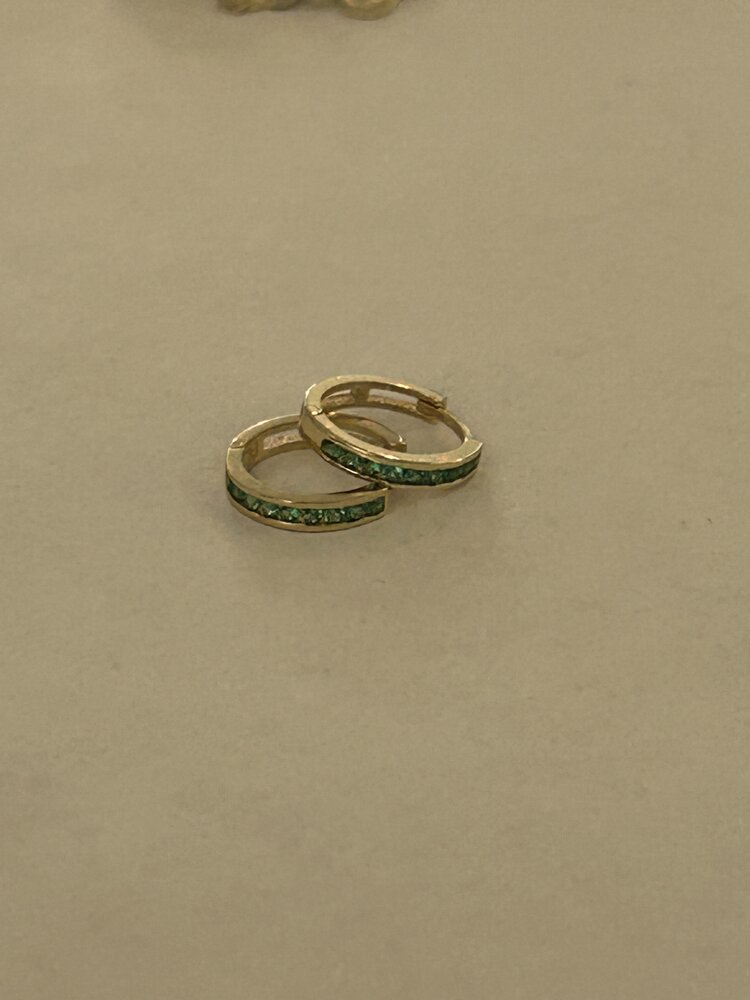 Emerald hoops 14 crt