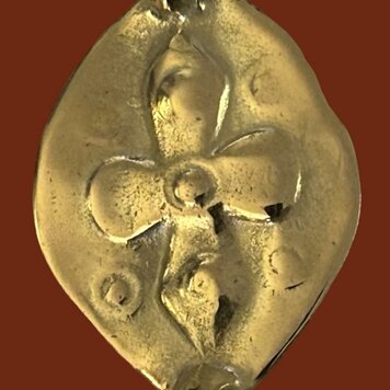 Magical flower connector massive 14 crt gold