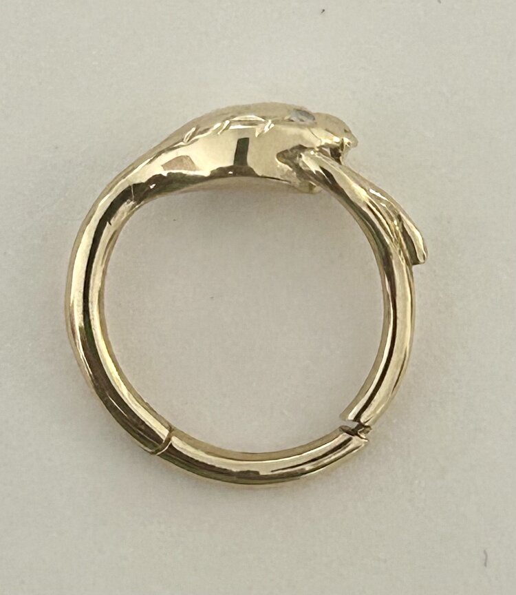 Snake charmholder 14 crt diamond eyes