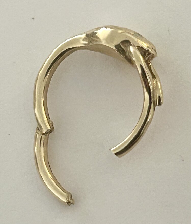 Snake charmholder 14 crt diamond eyes