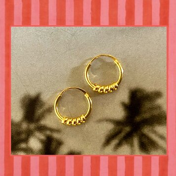 22crt gold earrings from Sumatra