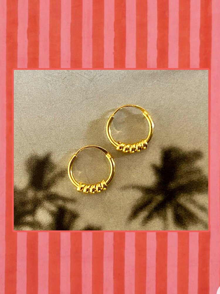 22crt gold earrings from Sumatra