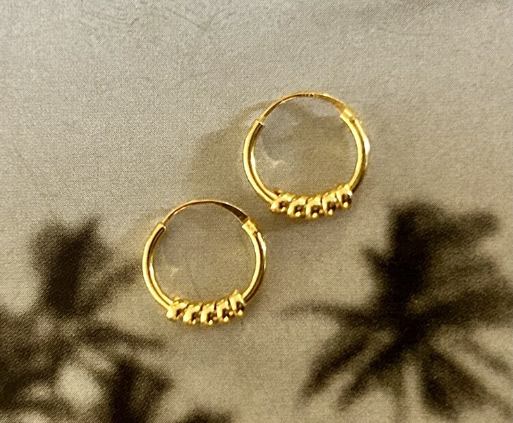 22crt gold earrings from Sumatra