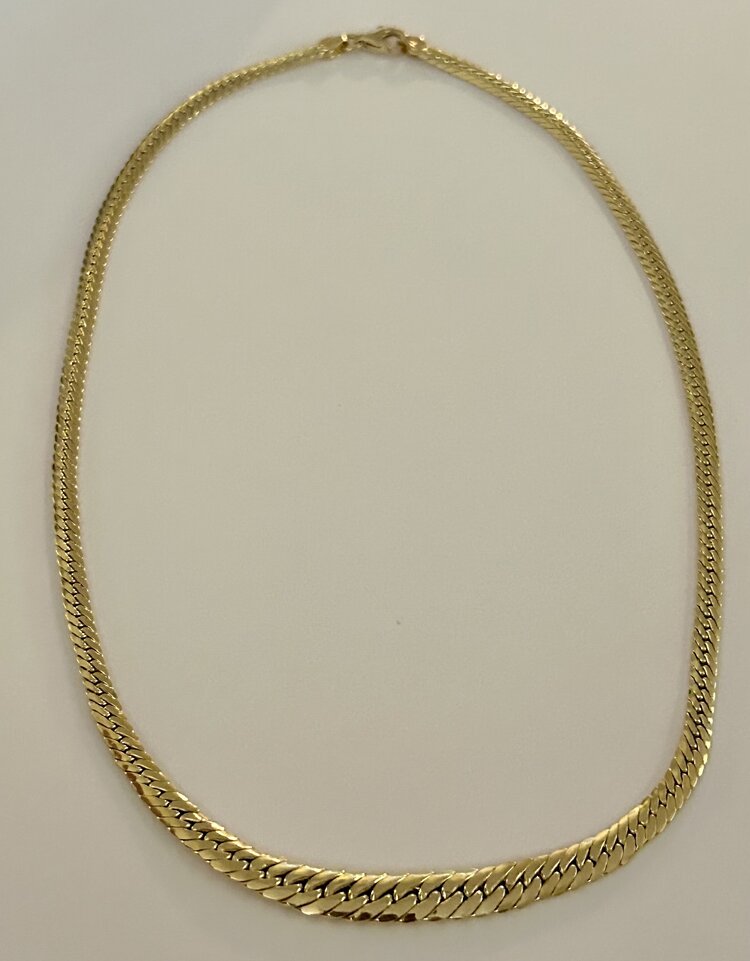 Massive 14 crt twisted gourmet necklace