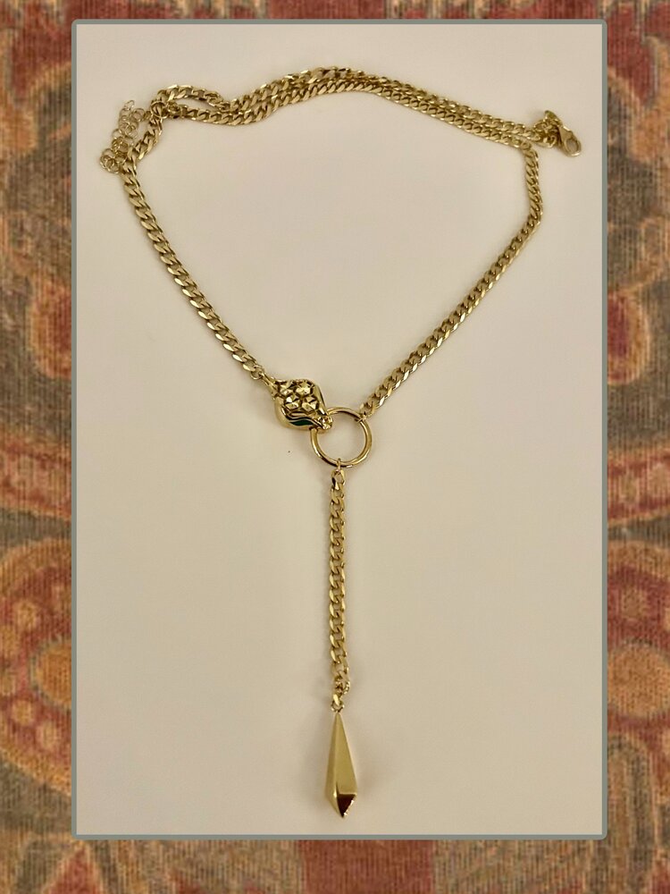 Gourmet snake Emerald necklace 18 crt