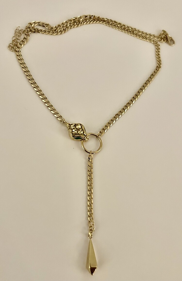 Gourmet snake Emerald necklace 18 crt