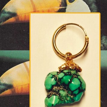 Turquoise nugget from Arizona 14 crt setting