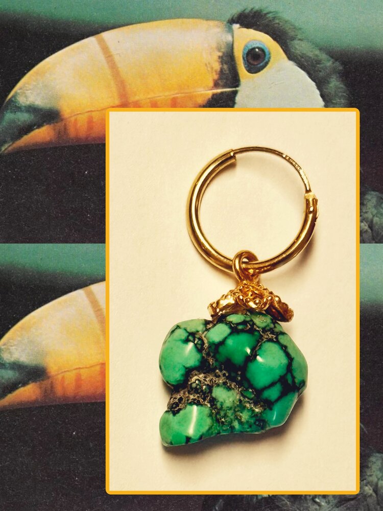 Turquoise nugget from Arizona 14 crt setting