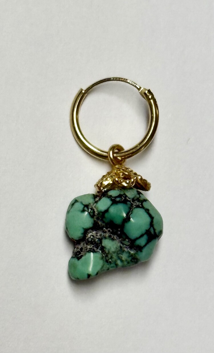 Turquoise nugget from Arizona 14 crt setting