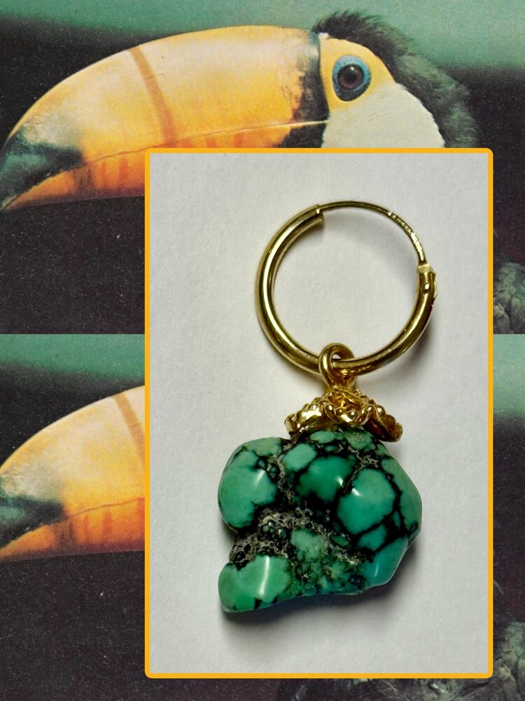 Turquoise nugget from Arizona 14 crt setting