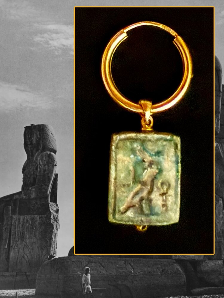 Old faience amulet Egypte 14 crt charm