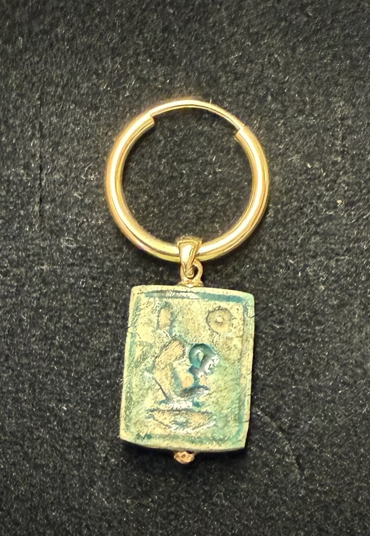 Old faience amulet Egypte 14 crt charm