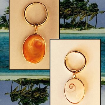 Eye of Shiva shell charm 14 crt