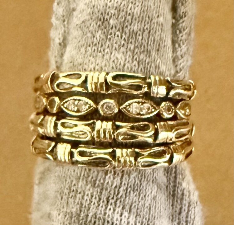 Bali old school snake ring 14 crt