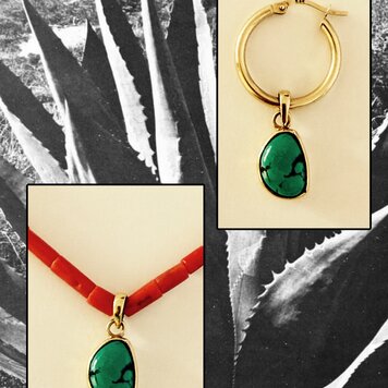 Turquoise charm 14 crt