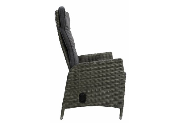 Verstellbarer Gartenstuhl | Palermo | Aschgrau | Rattan