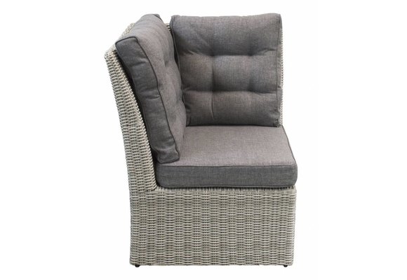 90-Grad-Eckteil Dublin | Mystic Grau | Rattan