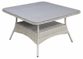 Gartentisch  Dublin 115 x 115 cm | Rattan & Keramik