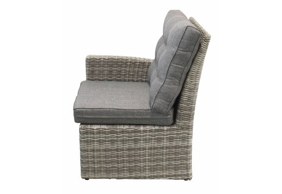 Endstück Dublin | Arm Rechts | Aschgrau | Rattan