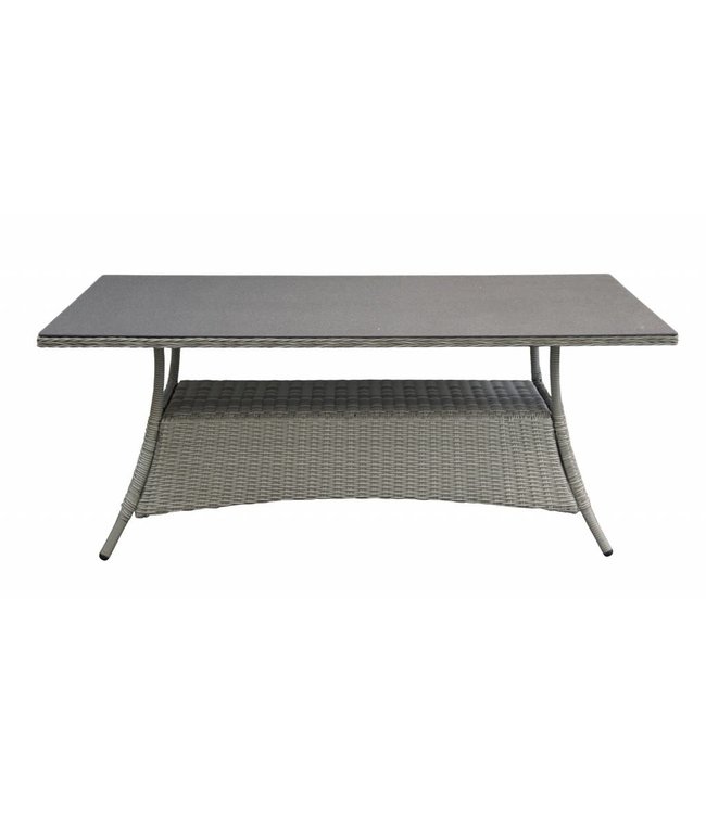 Milano Gartentisch 160x90cm | Mystic Grey | Wicker & Keramik - 4