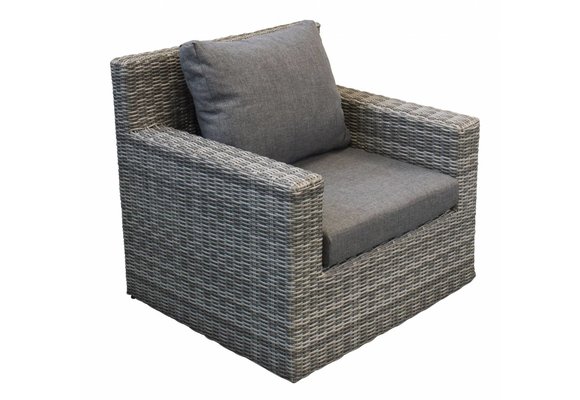 Sorrento XL Ecklounge-Set | Aschgrau | Rattan | inkl. Sessel