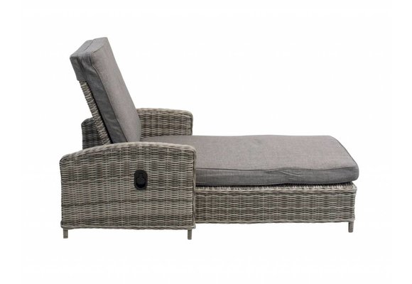 Gartenliege Dublin | Aschgrau | Rattan