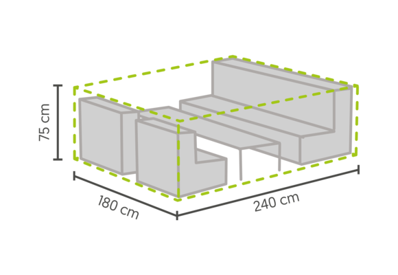 Lounge-Set Schutzhülle M 240 x 180 x 75 cm