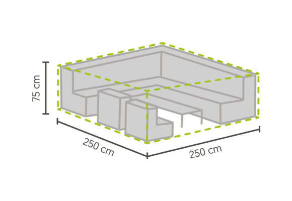 Lounge Set Schutzhülle 250 x 250 x 75 cm
