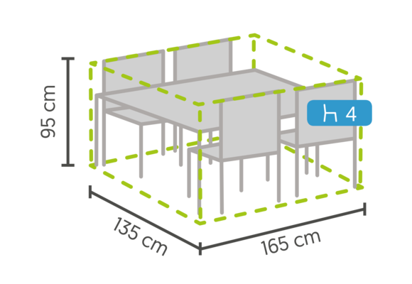 Garten Set Schutzhülle 165x135x95 cm
