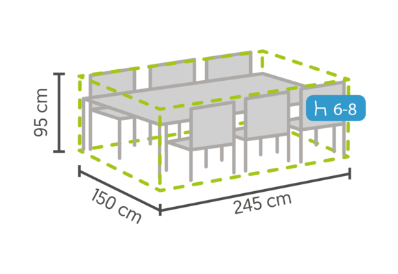 Gartenmöbel-Set Schutzhülle 245x150x95 cm