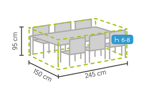 Gartenset Schutzhülle 245x150x95 cm