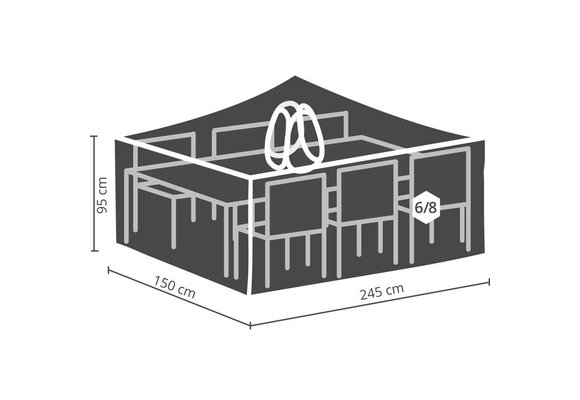 Gartenmöbel-Set Schutzhülle 245x150x95 cm