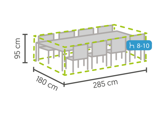Gartenset Schutzhülle 285x180x95 cm