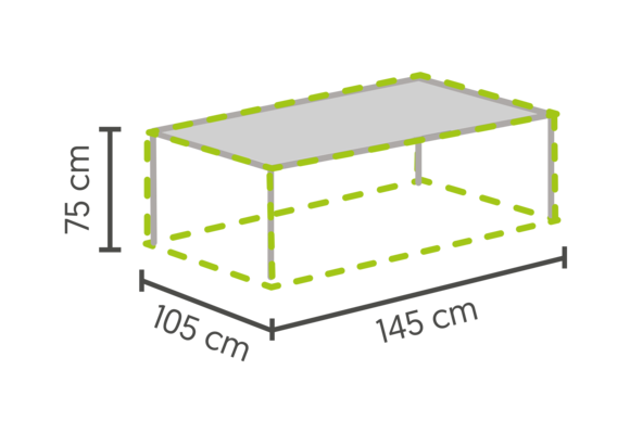 Tischschutzhülle 145 x 105 x 75 cm