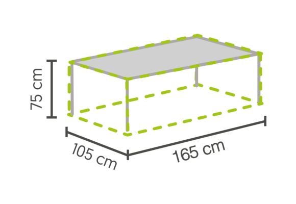 Tischschutzhülle 165 x 105 x 75 cm