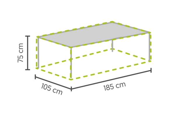 Tischschutzhülle 185 x 105 x 75 cm