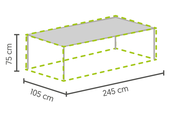 Tischschutzhülle 245 x 105 x 75 cm