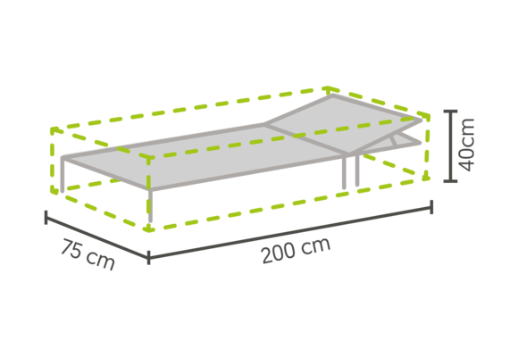 Sonnenliege Schutzhülle 200 x 75 x 40 cm