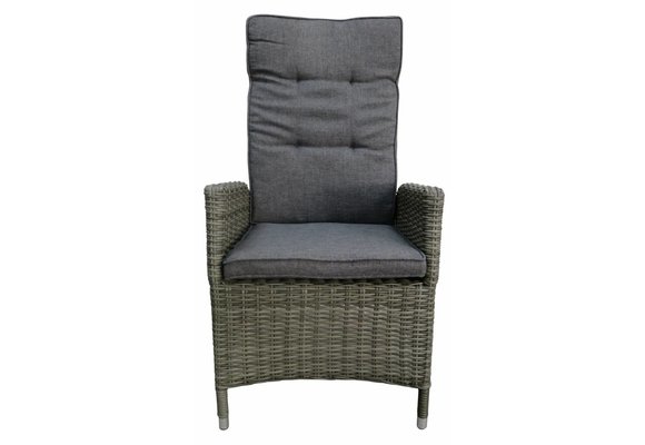 5-teiliges Gartenset | 4 verstellbare Palermo Stühle | Limasol Gartentisch 160 oder 180 cm