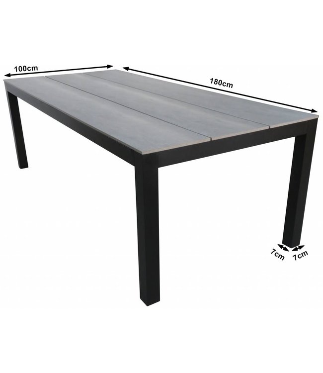 5-Teilige Gartenset 4 Milano verstellbare Gartenstühle (Mystic Grey