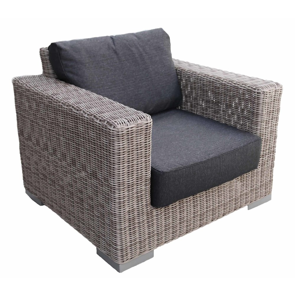 Lounge-Sessel | Prince | Grau Rattan | Mystic