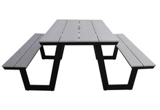 Picknicktisch | Coffee Bay | Grau | Aluminium & Polywood
