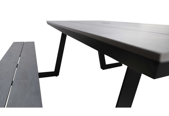 Picknicktisch | Coffee Bay | Grau | Aluminium & Polywood