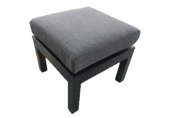 Hocker | Bezano | Mattschwarz / Grau | Aluminium