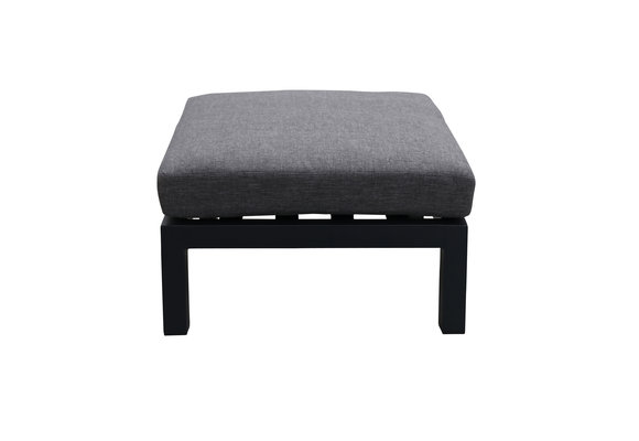 Hocker | Bezano | Mattschwarz / Grau | Aluminium