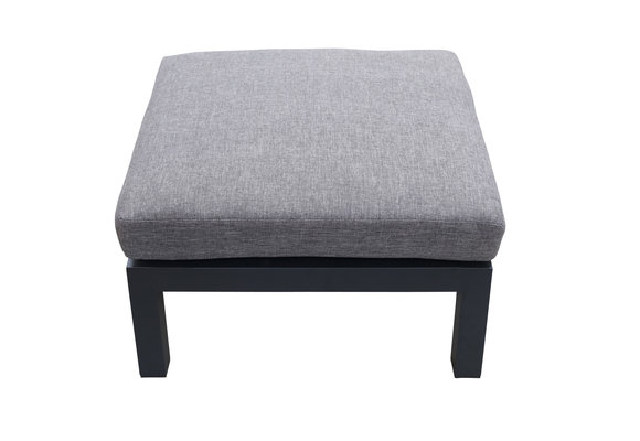 Hocker | Bezano | Mattschwarz / Grau | Aluminium