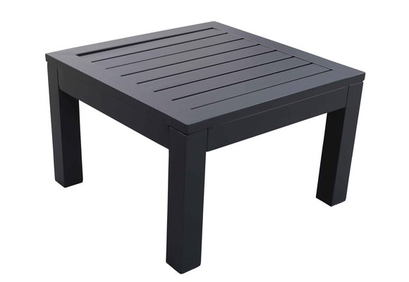 Hocker | Bezano | Mattschwarz / Grau | Aluminium